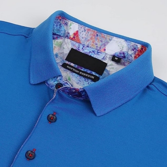 Nwt Esabel C Mens Blue Shortsleeve Polo - Picture 13 of 14